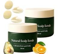 Lissima Natural Scalp Scrub, Deep Cleansing & Nourishing Exfoliating, Relieve Itchy Scalp & Dandruff, Relieves Dryness, Gentle Botanical Formula, With Scalps Massage Brush for All Hair (2pcs)