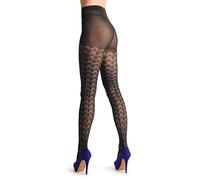 LissKiss Dark Grey Rounded Rombs Lace Cashmere 200 Den - Grey Lace Geometrical Tights