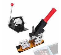 Lissontine 2.5x2.5in Square Fridge Magnet Maker Machine 63.5x63.5mm DIY Photo Magnet Making Machine+Paper Cutter+100pcs Materials 2.5×2.5inMachine+PaperCutter+100pcsMaterials