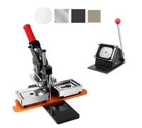Lissontine 2.5x2.5inch Square Fridge Magnets Badge Maker Machine DIY Photo Refrigerator Sticker Magnet Press Machine+Paper Cutter+100pcs Materials 2×2inMachine+PaperCutter+100pcsMaterials