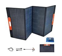Lissontine 200W Foldable Portable Solar Panel for 1200W 2400W Power Station Solar Generator, IP67 Waterproof, with Adjustable Kickstand for RVs Camping Home and Blackouts 200W