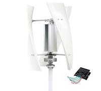 Lissontine 500 W éolienne Verticale Turbine éolienne Domestique Démarrage à Faible Vent Capteur De Vent à 360 Degrés Kit énergie Renouvelable Générateur éolien Silencieux White-110V