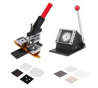 Lissontine All-in-One Badge & Magnet Maker Kit with Paper Cutter+100PCS Materials, Sturdy Metal Base, Ergonomic Design, Perfect for Art Workshops & DIY Fun 2×2inMachine+PaperCutter+100pcsMaterials