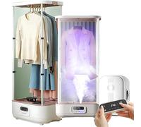 Lissontine All-in-One Steam Dry Cleaner, 3 Modes, 70℃ Warm Air Drying, UV Sterilizer, 99.99% Germ Kill, Aromatherapy Scent Box