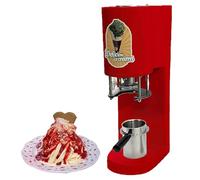 Lissontine Commercial Spaghetti Ice Cream Maker, Durable Stainless Steel Gelato Machine with Multi-Shape Molds, 80w Electric Ice Cream Press for Shops, Bars, Restaurants Red