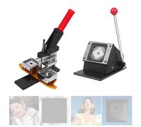 Lissontine DIY Magnet Maker Machine for Kids & Beginners, Photo Badge Press Kit with Paper Cutter & 100PCS Supplies, 6.35 * 6.35cm, 2.5 * 2.5in Molds 2×2inMachine+PaperCutter+100pcsMaterials