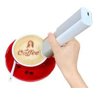 Lissontine Handheld Latte Art Printer DIY Mini Printerpen Mini Food Printpen for Baristas and Bakers - Edible Inkjet Printer for Custom Cookies, Cupcakes, And Coffee Red