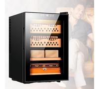Lissontine Humidor Cigar Box Electric Humidors for Cigars, Spanish Cedar Wood, Can Store Red Wine Perfect for the Father, Husband, Gentleman and Cigar Lover 50L-300Counts