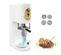 Lissontine Multi-Shape Commercial Spaghetti Hard Ice Cream Machine, Durable Stainless Steel Structure, 420ml Hopper, Gelato Noodle Maker for Ice Cream Shops and Cafes White