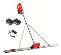 Lissontine Second Generation Cordless Screed, High Power 6000RPM Concrete Vibrator, Electric Cement Leveling Tool, Brushless Copper Motors, 2 × 25000mA Lithium Batteries OneMotor1.5M
