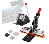 Lissontine Square Fridge Magnets Badge Maker Machine, Refrigerator Sticker Making Machine, Sticker Magnet Press Machine+paper Cutter+100PCS Materials 2×2inMachine+PaperCutter+100pcsMaterials