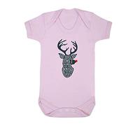 List of Reindeer Names Deer Outline [BCX] Baby Grow Vest, 0-3 Months, Pastel Pink