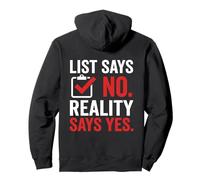 List Says No Reality Says Yes Nurse Pullover Hoodie
