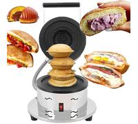 LISTaRSw 1000w Electric Burger Waffle Maker, Ice Cream Stuffed Burger Machine, Non-stick Press Hamburger Machine, For Home Kitchen Use