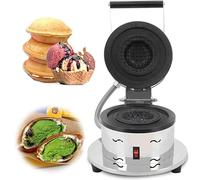 LISTaRSw 1000w Waffle Maker Iron Machine - 11cm Diameter, Electric Burger Maker (Stainless Steel Body), Hamburger Baking Machine, For Bakeries, Snack Bar, Family