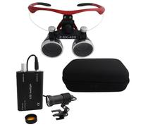 LISTaRSw 2.5x New/Old Model Dental Loupe, Binocular Loupe, Portable Magnifying Glass, Dental Loupes with LED Headlight, Working Distance:440mm-540mm Red1