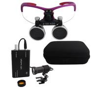 LISTaRSw 2.5x New/Old Model Dental Loupe, Binocular Loupe, Portable Magnifying Glass, Dental Loupes with LED Headlight, Working Distance:440mm-540mm Purple2