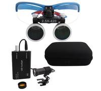 LISTaRSw 2.5x New/Old Model Dental Loupe, Binocular Loupe, Portable Magnifying Glass, Dental Loupes with LED Headlight, Working Distance:440mm-540mm Blue2