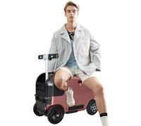 LISTaRSw 28l Smart Electric Luggage Rack, Rideable Electric Luggage for Adults, Removable Battery(37v/2.6ah), with USB Port and TSA Lock, Aluminum Alloy Pink