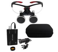 LISTaRSw 3.5x Dental Loupe, Binocular Loupe, Portable Magnifying Glass, Dental Loupes with LED Headlight, Working Distance:320mm-420mm, For Dentistry, Jeweler, Hobby Black2