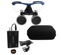 LISTaRSw 3.5x Dental Loupe, Binocular Loupe, Portable Magnifying Glass, Dental Loupes with LED Headlight, Working Distance:320mm-420mm, For Dentistry, Jeweler, Hobby Blue1