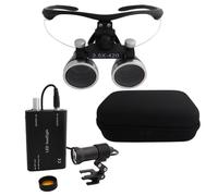 LISTaRSw 3.5x Dental Loupe, Binocular Loupe, Portable Magnifying Glass, Dental Loupes with LED Headlight, Working Distance:320mm-420mm, For Dentistry, Jeweler, Hobby Black1