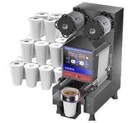 LISTaRSw 350w Electric Cup Sealing Machine(88/90/95mm) - 400-600 Cups/H, Semi-Automatic Commercial Cup Sealer W/English Control Panel, Temperature Control 5-250°c Black