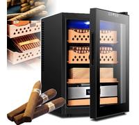 LISTaRSw 50l Gabinete Humidor Puros(Capacidad Almacenamiento: Aproximadamente 200~300puros), Gabinete Humidor Puros Electrónico Inteligente Black-A