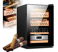 LISTaRSw 50l Gabinete Humidor Puros(Capacidad Almacenamiento: Aproximadamente 200~300puros), Gabinete Humidor Puros Electrónico Inteligente Black-B