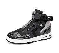 LISTaRSw Comfortable Breathable Sneakers, Racing Boots, Waterproof Motorbike Boots, Off Road Motorcycles Boots, Ankle Support/Anti Slip Sole/Anti Collision Grey-43