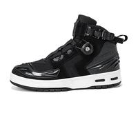 LISTaRSw Comfortable Breathable Sneakers, Racing Boots, Waterproof Motorbike Boots, Off Road Motorcycles Boots, Ankle Support/Anti Slip Sole/Anti Collision Black-42