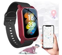 LISTaRSw Elderly Smart Watch with Fall Detection & Gps Tracker & Sos Alert, Elderly Anti-Fall Watch, Emergency Call for Seniors - For Men and Women, 4g HD Video Call Red