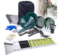 LISTaRSw Gold Prospecting and Mining Kit, Gold Panning Kit with 50" Folding Sluice Box, Portable Aluminum Alloy Mining Equipment, For Gold Panning, Prospecting