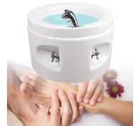 LISTaRSw Massage Footbath + Heat & Massage + Hot and Cold Faucet Switch, Foot Spa Bathtub - Adjustable Shower Head, For Getting the Dead/Old Skin off Your Feet