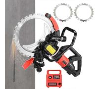 LISTaRSw Professional Wall Cutting Saw with Water Pump, Electric Concrete Saw, Electric Ring Saw Wall Chaser, Max Cutting Depth 290mm, 8980w Brushed Motor, For Concrete, Marble With2sawblades