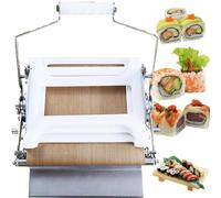 LISTaRSw Seaweed Rice Ball Wrapping Machine + 3 Templates (25/35/45mm), Professional Sushi Maker - Small Size (31 * 38 * 21cm), for Kid Lunch Bento/Home DIY