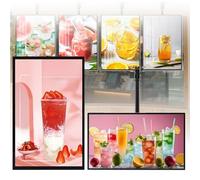 LISTaRSw Slim LED Programmable Sign with Smart Split Screen(1gb+32gb), Suspended Digital Signage Player, Digital Signage Display, Wifi/HDMI/USB/Rj45 32in