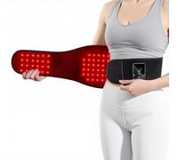 Listeadio Portable Red Light Therapy Belt for Back Pain & Abdomen, 5000mAh Cordless with Dual-Zone Control, 10/20/30 Min Timer, 10Hz Pulse for Muscle Recovery, Home Office Use, Gift for Parents
