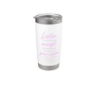 Listen to Advice Gain Wisdom Proverbs 19:20 Scripture Bible Stainless Steel Insulated Tumbler