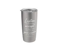 Listen to Advice Gain Wisdom Proverbs 19:20 Scripture Bible Stainless Steel Insulated Tumbler