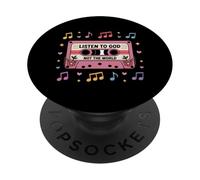 Listen To God Not The World Christian God Jesus Bible Faith PopSockets Adhesive PopGrip