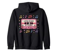 Listen To God Not The World Christian God Jesus Bible Faith Zip Hoodie