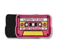 Listen to God Not The World Tactical Patch 3 Inches Funny Bible Verse Faith Prayer, Embroidered Hook and Loop Morale Patches for Dog Harness Vest & Backpack Military Gifts Mom Dad