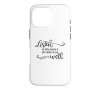 Listen To Good Advice Live Well Christian Quote Case for iPhone 16 Pro