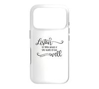 Listen To Good Advice Live Well Christian Quote Case for iPhone 17 Pro