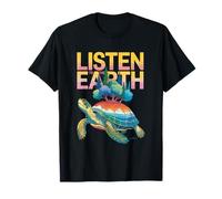 Listen to The Earth Turtle Landscape Shell T-Shirt