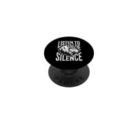 Listen To The Silence Wolf Forest Nature Hiking Moon Camping PopSockets Adhesive PopGrip