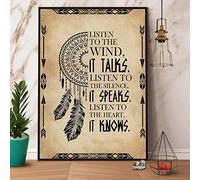 Listen To The Wind It Talks Listen To The Silence It Speaks Retro Metal Signs Vintage Aluminum Sign For Home Coffee 8X12 Inches