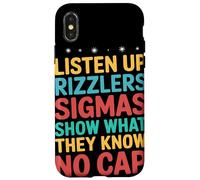 Listen Up Rizzlers Sigmas Show What They Know Motivation Case for iPhone X/XS