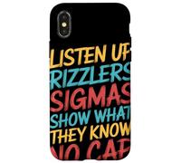 Listen Up Rizzlers Sigmas Show What They Know Motivation Case for iPhone X/XS